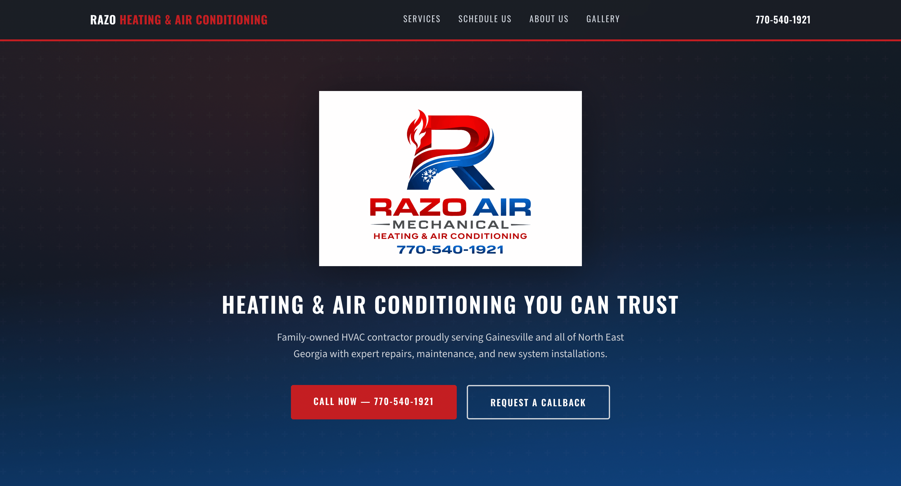 HVAC heating and air conditioning website design and local SEO in North Georgia – affordable website building and online marketing for service businesses near Cumming and Cleveland