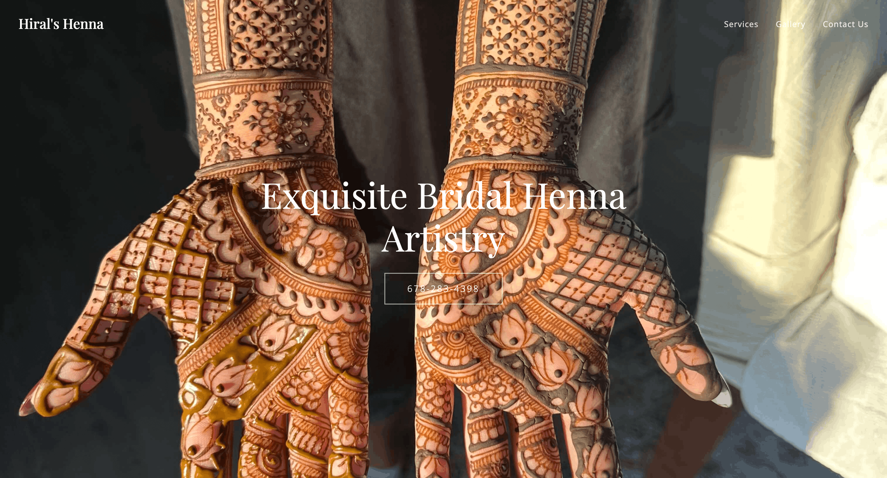 Henna artist website design and digital marketing in North Georgia – affordable small business web development and SEO management by Red Dirt Web Solutions