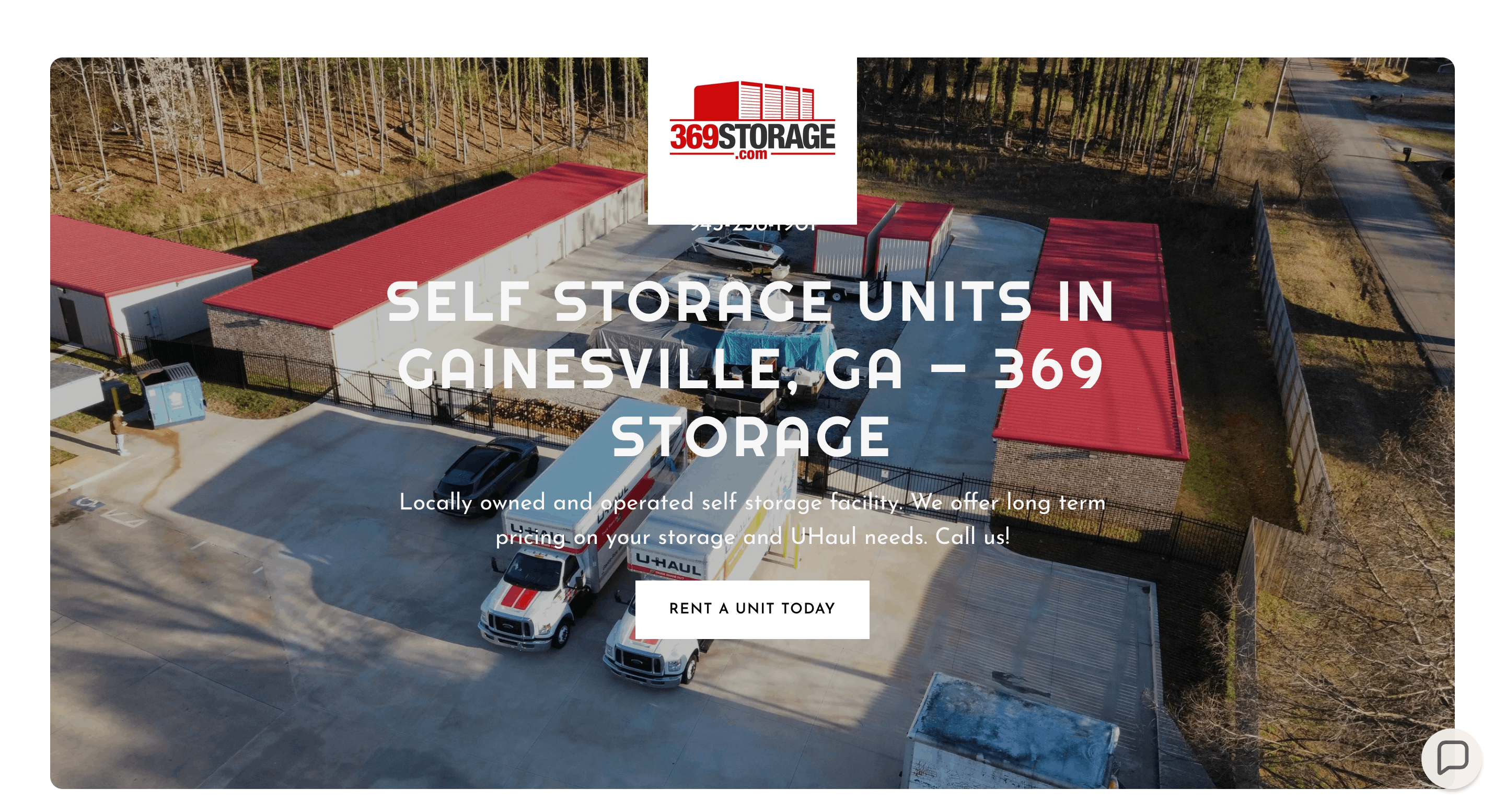 Self storage website builder and local SEO services near Gainesville Georgia – small business website development and social media management